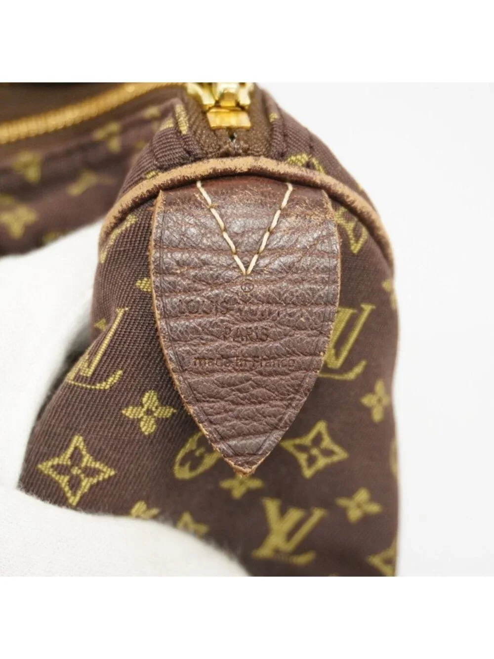 Louis Vuitton Handbag Monogram Mini Lin Speedy 30 Ebene